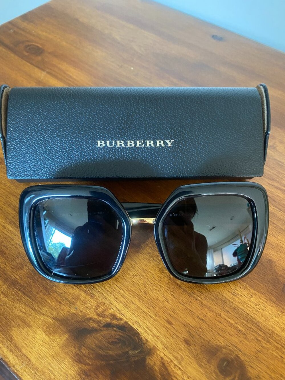 Burberry Large Black Square Frame Sunglasses